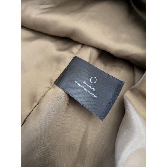 Club Monaco Silk Sardinia Dress Belted Olive Wedding Guest Bubble Hem Sz 10 NWT - Picture 7 of 9